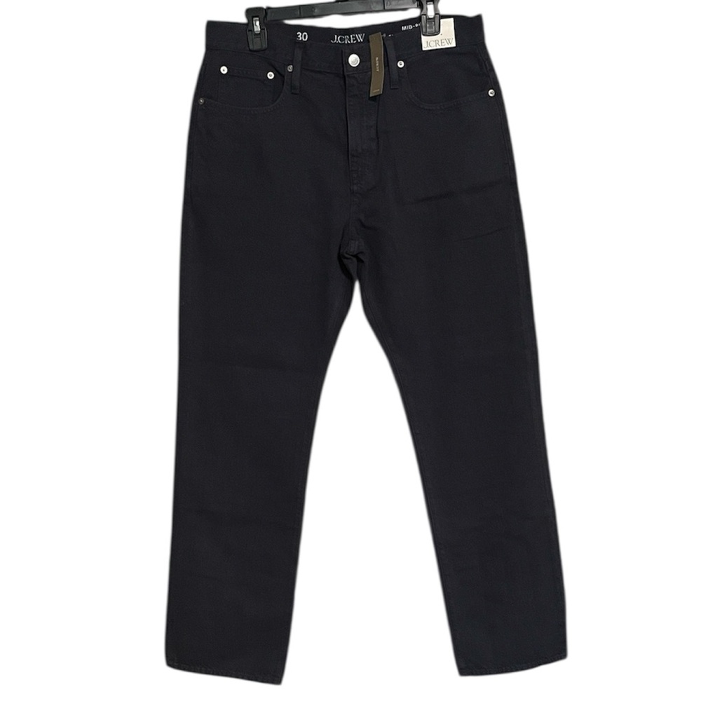 J. Crew Mid-Rise Slouchy Straight Black Womdns Denim Jeans size 30 NWT